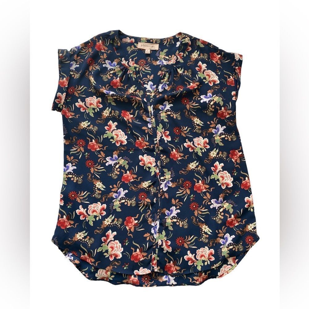 🔥sale 🔥Philosophy Ditsy floral print Short Sleeve Blouse Size Small